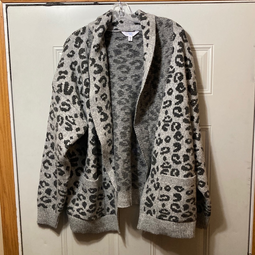 Leopard Print Open Cardigan XXXL‎ NWT